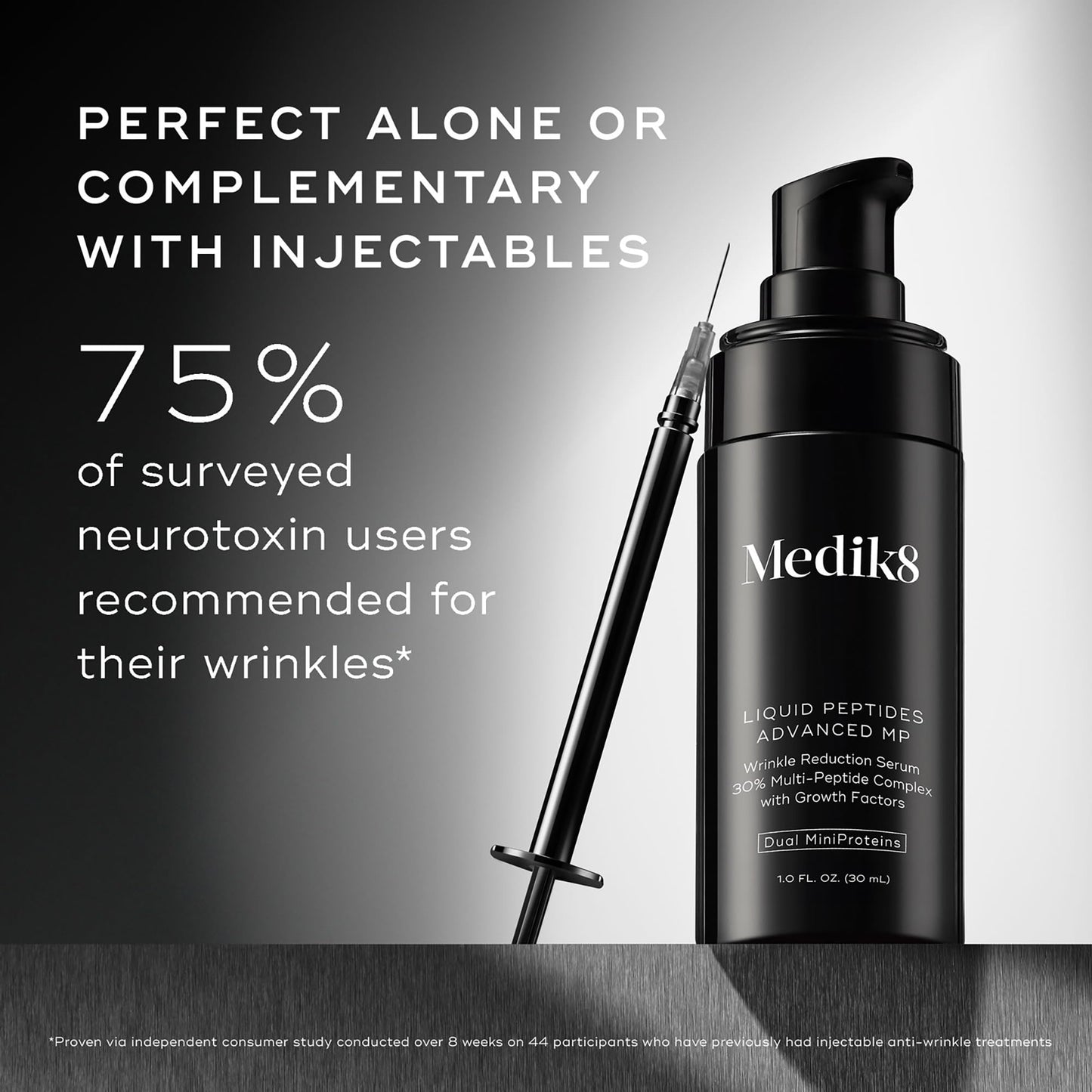 Medik8 Liquid Peptides Advanced MP - Peptide Serum - Face Serum for Wrinkle Reduction - Hydrating and Supports Collagen, Hyaluronic Acid - 1 oz.
