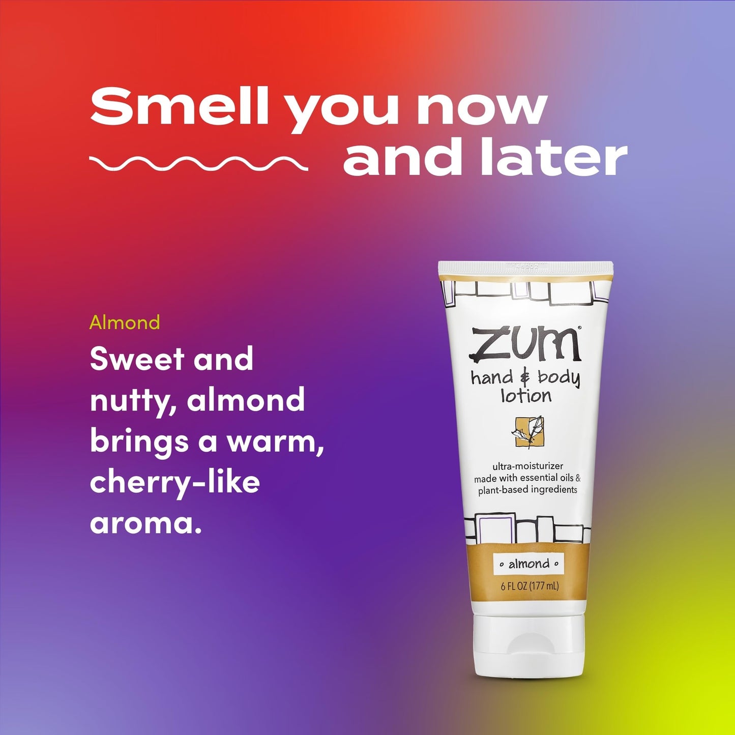 Indigo Wild Zum Hand & Body Lotion - Natural Hand Lotion for Dry Hands - Body Lotion for Women & Men - Body Moisturizers Include Shea Butter, Jojoba Oil & More - Almond - 6 fl oz