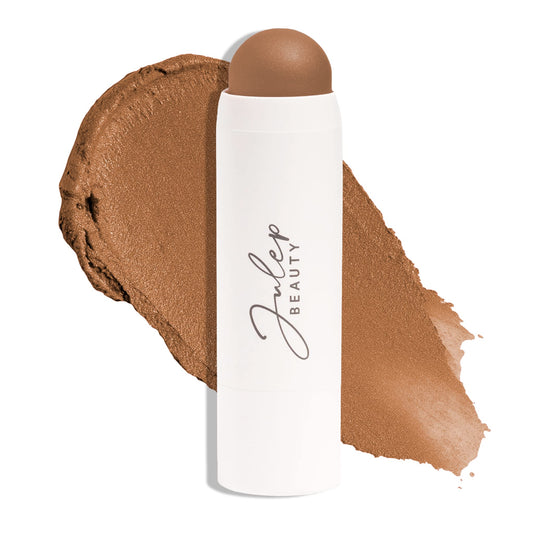 Skip The Brush Contour Duo - Cream to Powder Multi-Purpose Makeup Sticks - Pigmented, Buildable Color for Eyes, Cheeks, and Lips - Melted Cocoa + Golden Guava