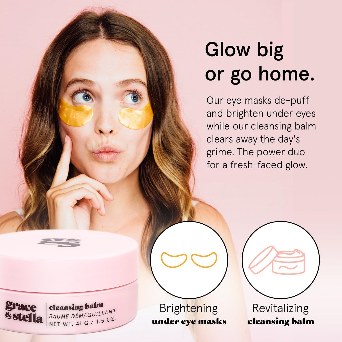 grace & stella Award Winning Skin Care Set - Birthday Gifts for Women, Travel Size Toiletries with Eye Masks, Hyaluronic Acid Serum, Lip Balm & More, Gift Baskets for Women, Vegan Self Care