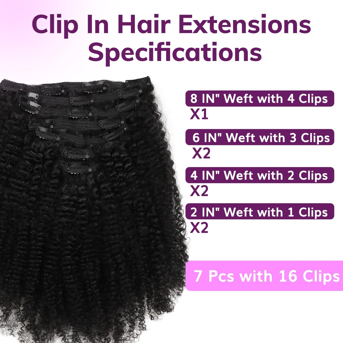 IDN BEAUTY Seamless Clip In Hair Extensions Human Hair, 20 Inch 40g 6Pcs Pink Straight Real Virgin Human Hair Seamless Clip Ins For Black Women PU Weft Invisible Edge