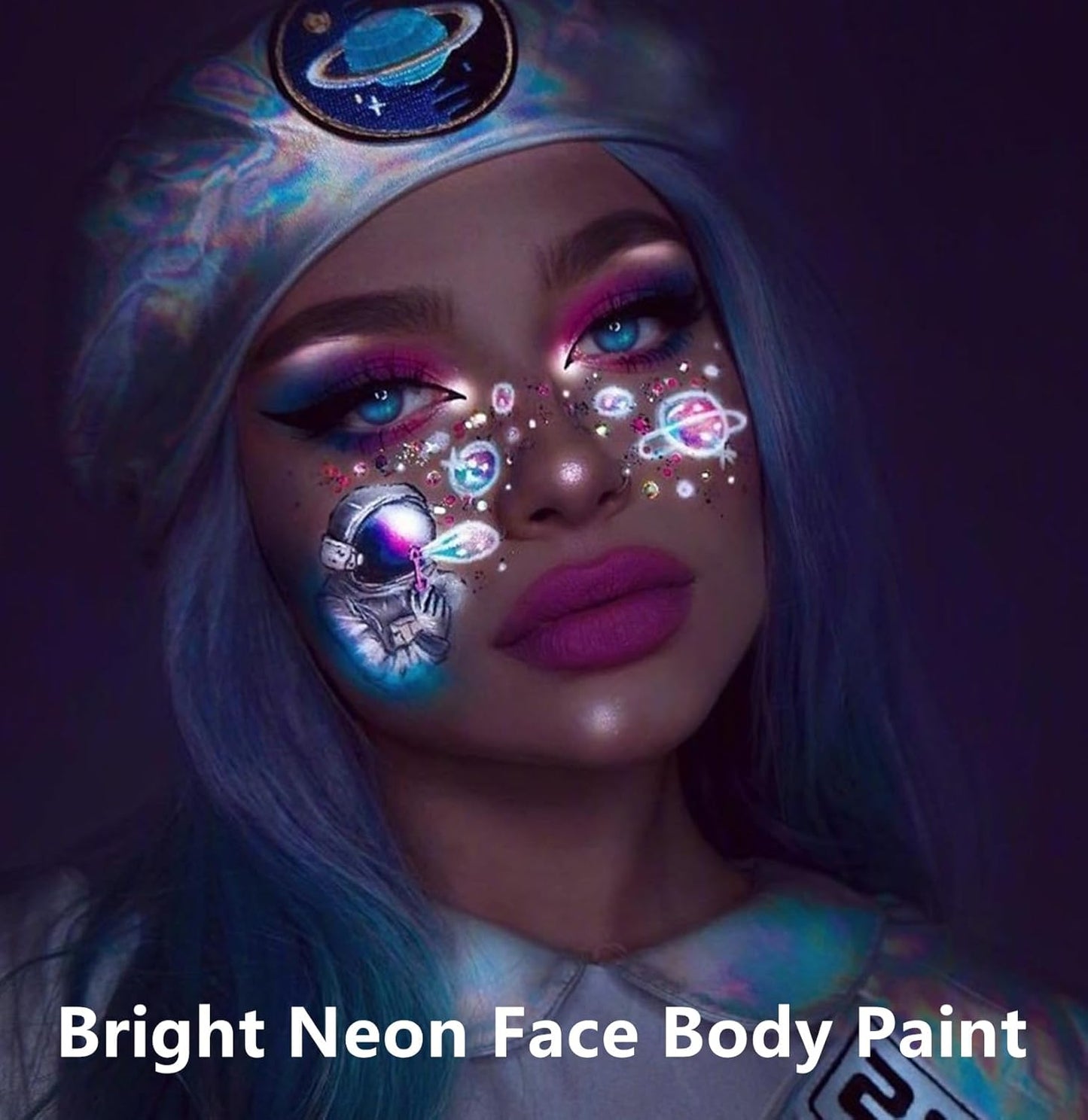 Neon White Body Paint - Washable UV Blacklight Face Paint for Adults & Kids | 2.37oz (70ml)
