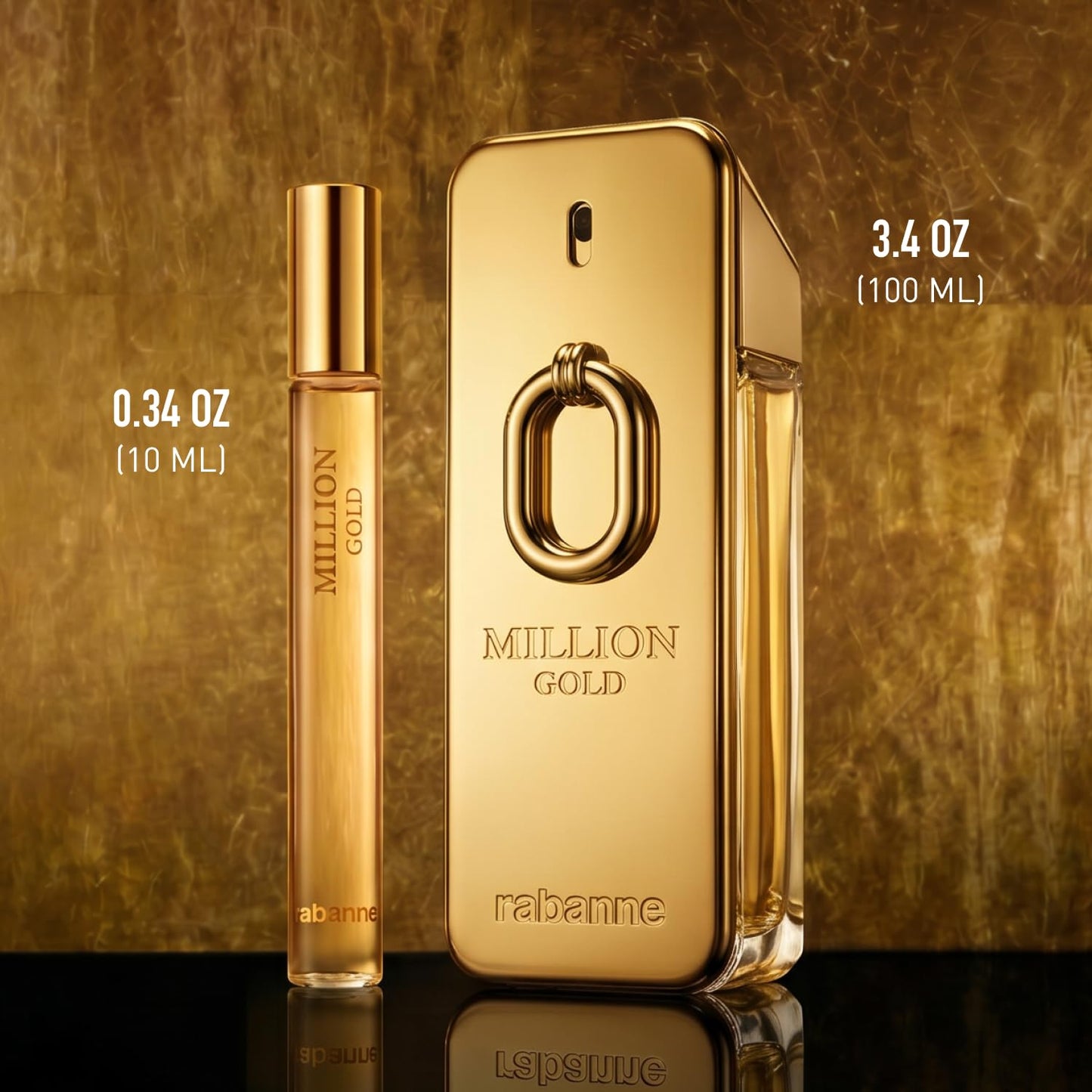 Rabanne Million Gold Eau de Parfum Intense - Rich Woody Cologne for Men with Sandalwood, Cedarwood & Cardamom - Designer Fragrance Spray, 6.8 oz
