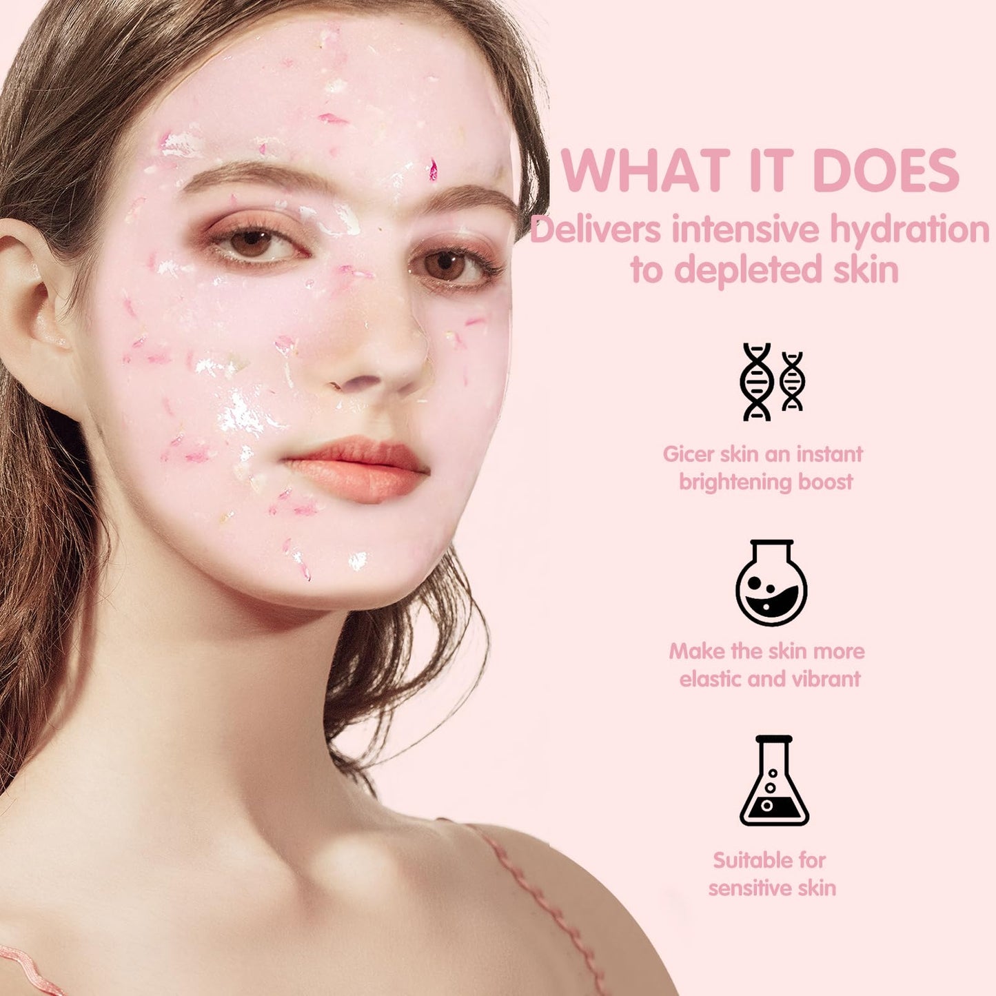 MEWEACHI Jelly Mask For Facials Professional,Spa facial mask Rubber Mask, Moisturizing&Hydrating for Wrinkles&Acne,23 Fl Oz Jar Face Mask SkinCare,Natural Gel Face Masks Facial Mask (Himalayan salt)