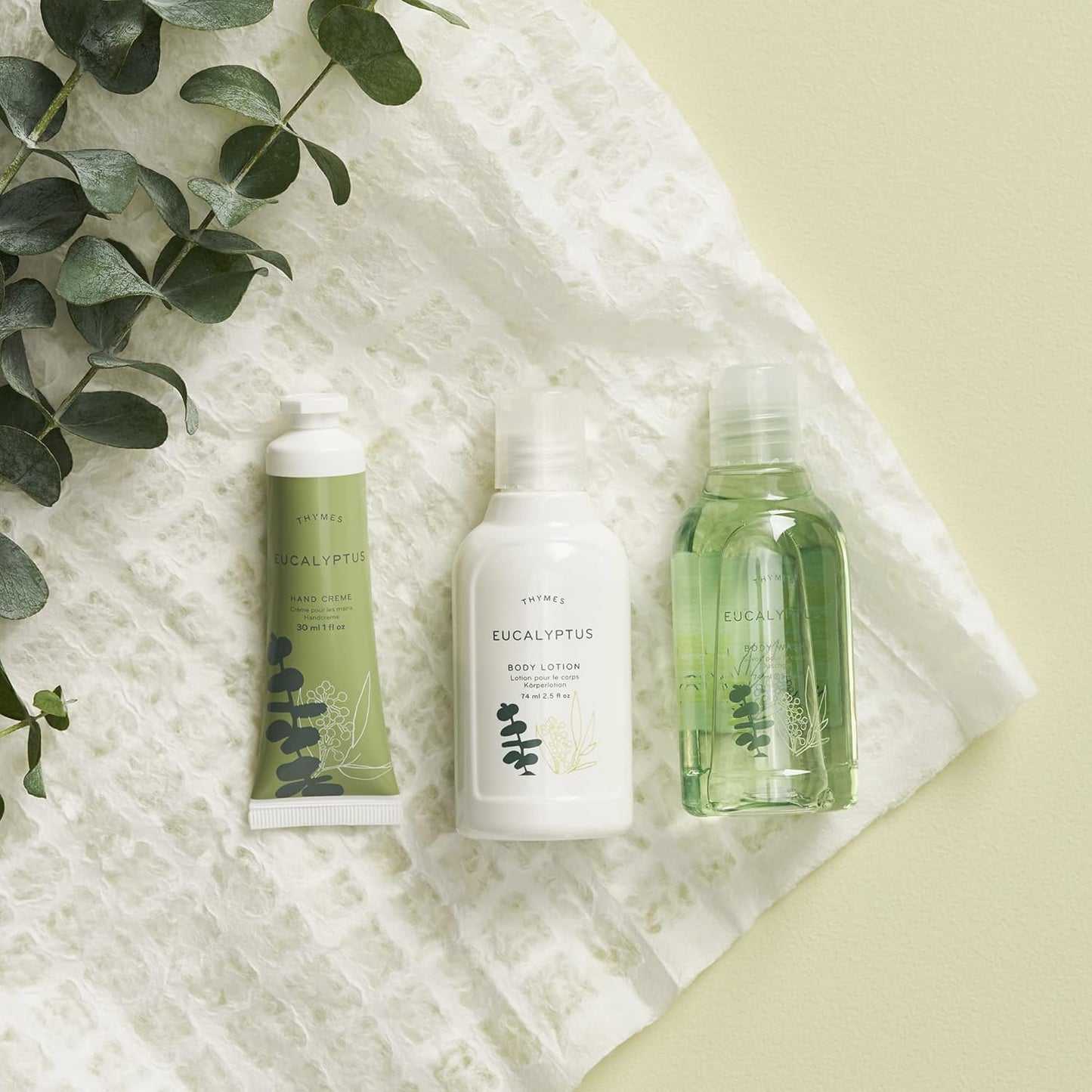 Thymes Travel Set and Beauty Bag - Contains Body Wash, Body Lotion & Hand Cream - Lavender