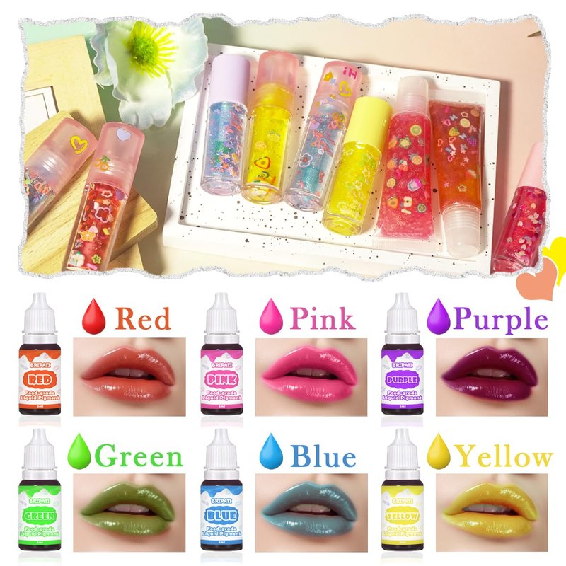 DIY Lip Gloss Making Kit - All-in-One Lip Care Set with Clear Base, Pigments & Glitter | Creative Gift for Women & Girls