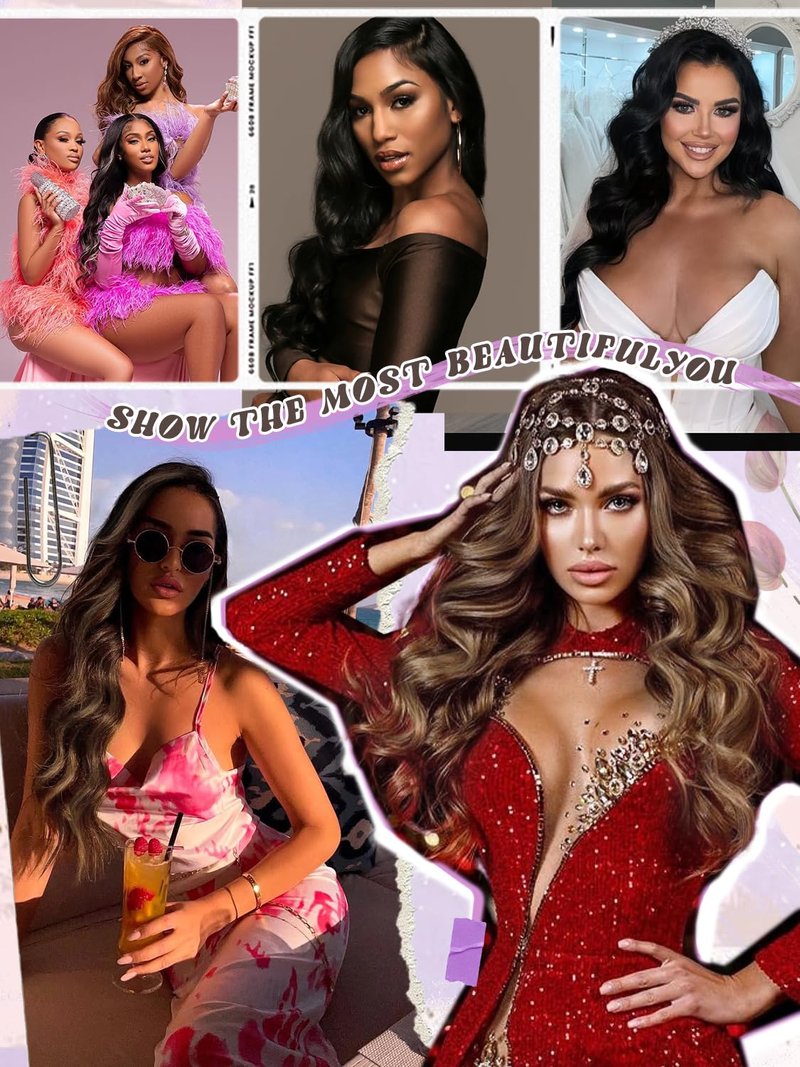 NOSTALGA Black Wigs for Women Long Wavy Curly Wig 28 Inch Side Part Natural Looking Synthetic Heat Resistant Wig for Daily Party Use