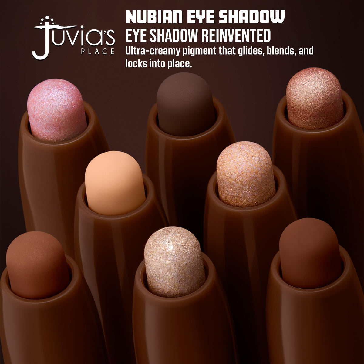 Juvia's Place Nubian Eyeshadow Stick Shimmer - Casablanca - Waterproof, Buildable Eye Shadow Stick for Women - Long-Lasting, Crease-Proof, Easy Blendable Cream Eyeshadow for Day & Night Look