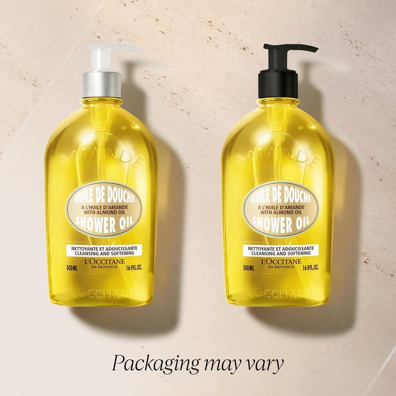 L'OCCITANE Almond Shower Oil - Cleansing & Softening Body Wash | Nourishing Milky Lather for Smooth Skin