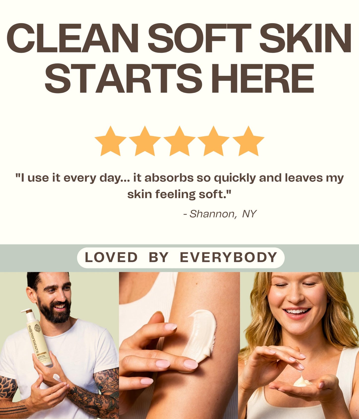 Ingreendients Organic Shea Butter Body Lotion For Dry and Sensitive Skin – Vegan, Cruelty-Free, Natural, Effectively Moisturizes and Rejuvenates Skin