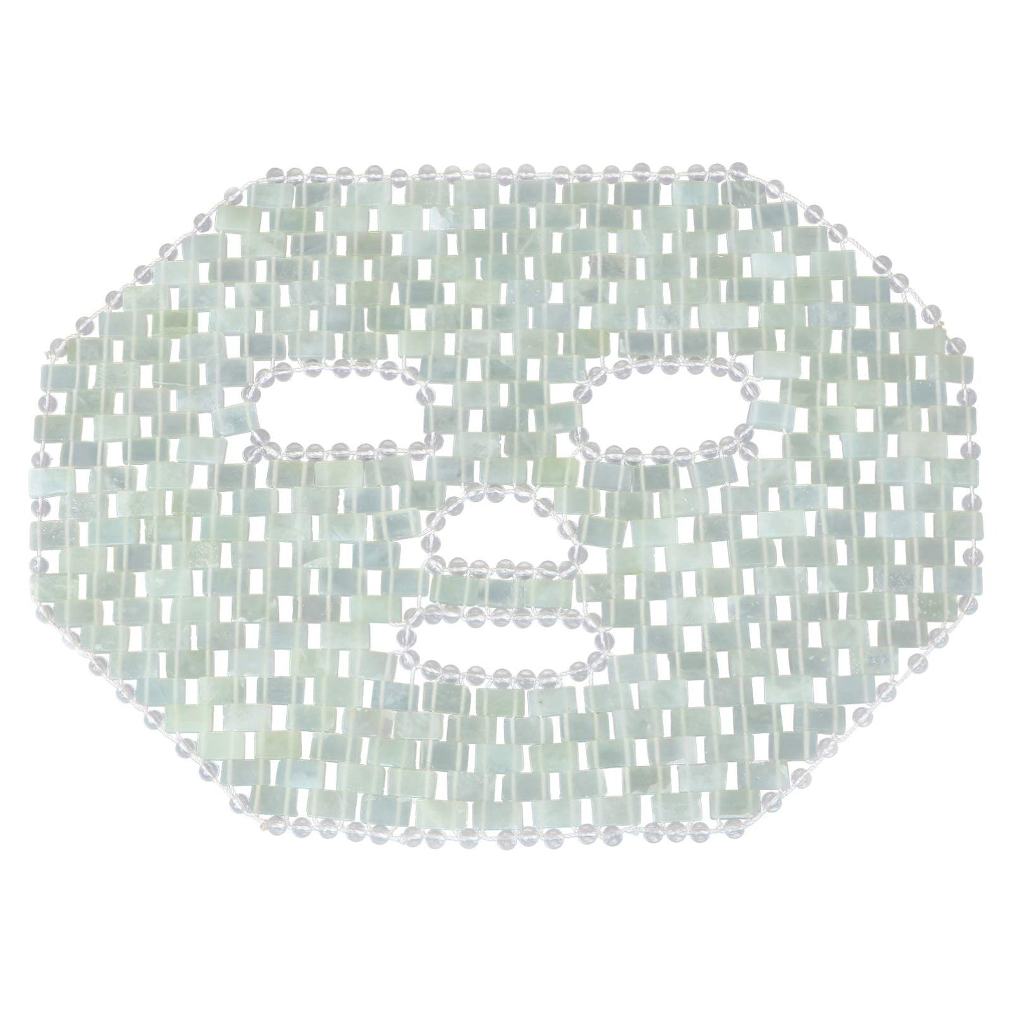 FRCOLOR Natural Jade Facial Mask Stones Anti-Aging Sleeping Face Mask for Dark Circles Puffiness Relief and Skin Massage Tool