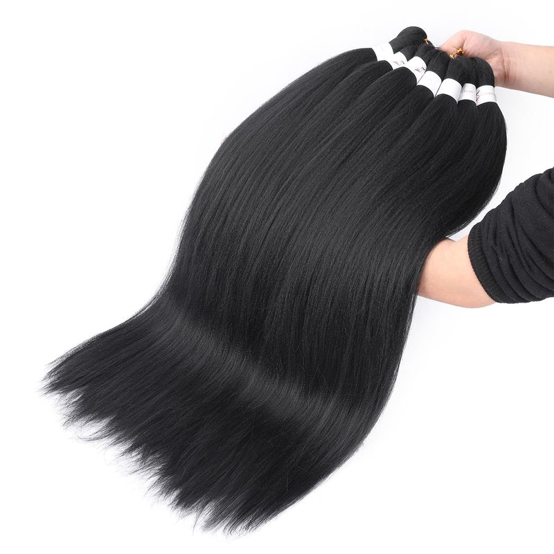 Ombre Burgundy Braiding Hair Pre stretched 8 Packs 18 Inch Kanekalon Yaki Texture Pre stretched Hair For Braiding Professional Synthetic Hair Extension Itch Free Hot Water Setting(18", T1B/900#)