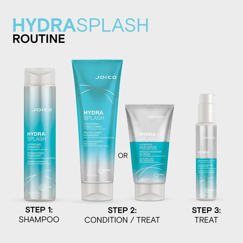 HydraSplash Hydrating Shampoo | For Fine, Medium, Dry Hair | Replenish Moisture | Add Hydration & Softness | With Sea Kelp & Coconut Water | 10.1 Fl Oz