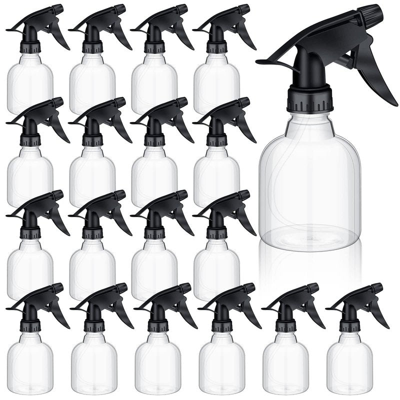Thsofam 20 Pieces Plastic Spray Bottles Bulk 8 oz/250ml Small Empty Spray Bottles Sprayer for Hair Mister Spray Bottle Watering Plants Showering Pets