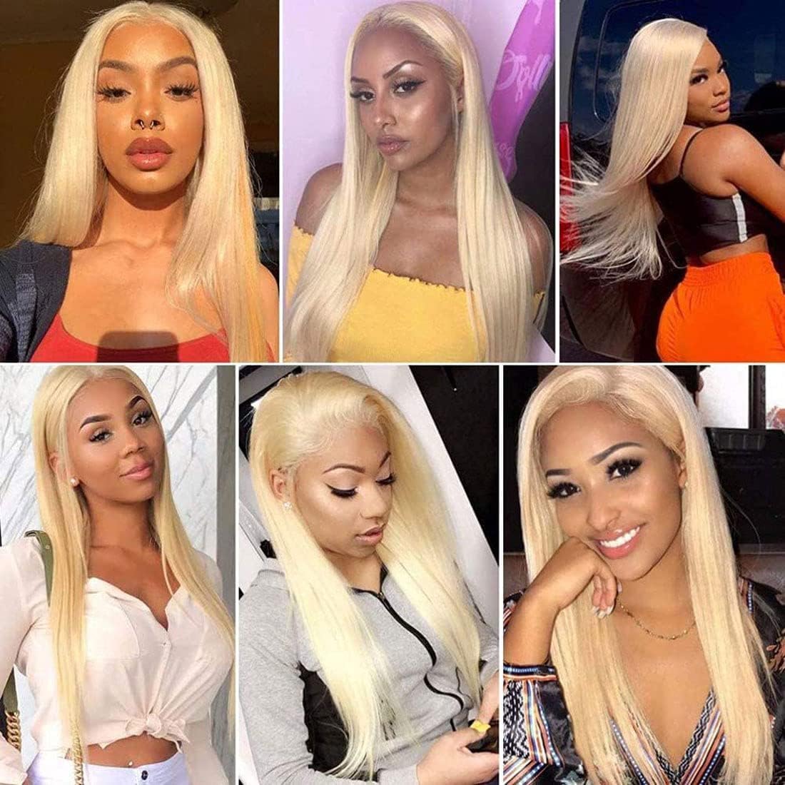 MLMYBAYEA 613 Human Hair Bundles Blonde Straight Bundle 08 10 12 Inch Double Weft Brazilian Unprocessed Virgin Hair Color 613 Straight Bundles For Women