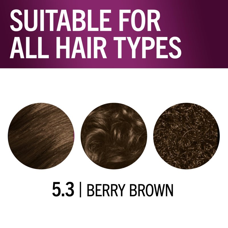 Schwarzkopf Keratin Permanent Hair Dye Cream, 5.3 Berry Brown, Professional Quality Color for Up to 100% Gray Coverage, Bond Enforcing System