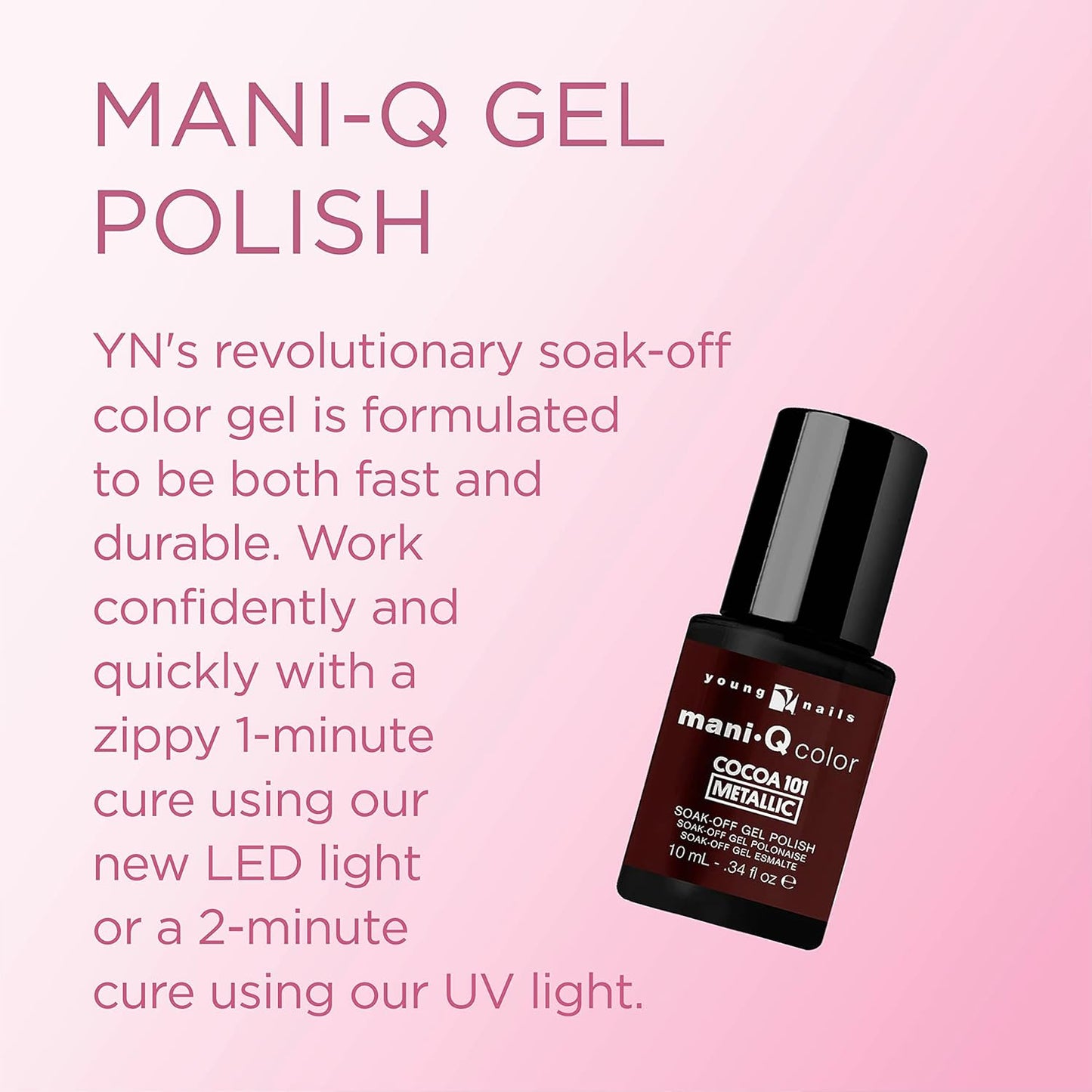 Mani-Q Soft Gel Polish - Natural Nail Enhancements, LED/UV Soak-Off Gel | 1/3 oz
