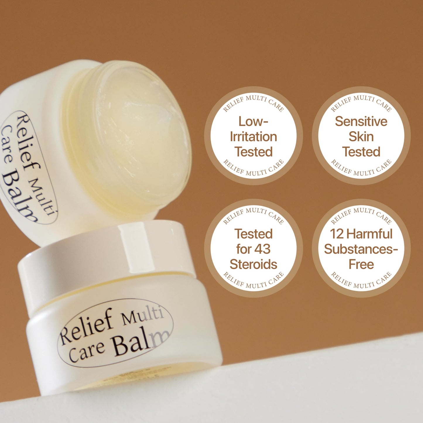 LU'PIUM Relief Multi Care Balm - Vegan All-in-One Moisture Balm with Avocado Oil & Ceramide, Hydrating & Soothing Barrier Care for Face & Body (30g, 1.06 oz)