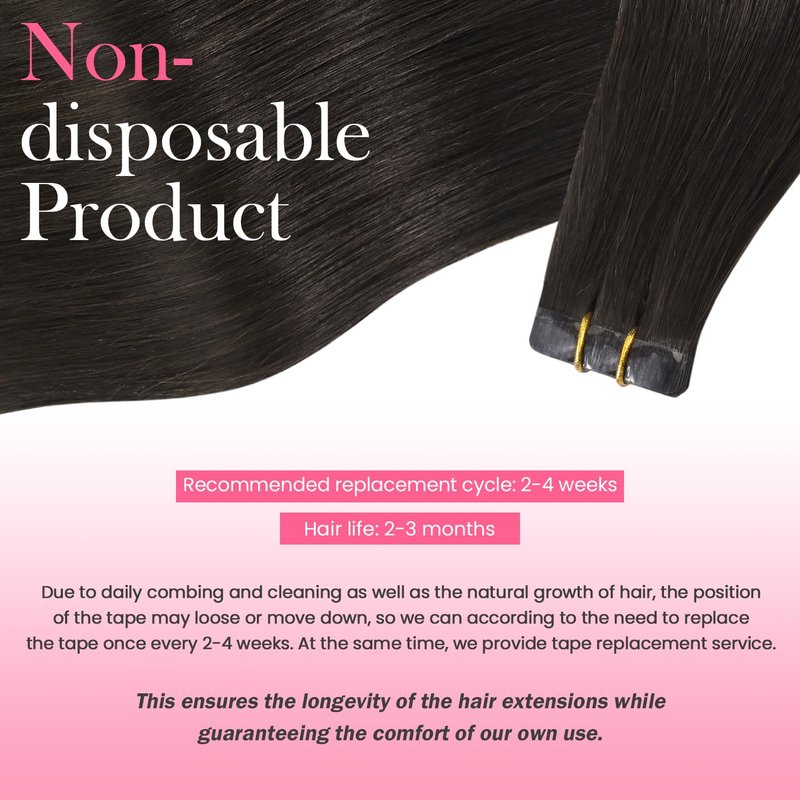 Aison Tape in Hair Extensions Real Remy Human Hair Invisible Seamless Skin Weft Human Hair Tape in Extensions Color 2 Dark Brown Human Hair Extensions 16 Inches 30g 20 Pcs/Pack