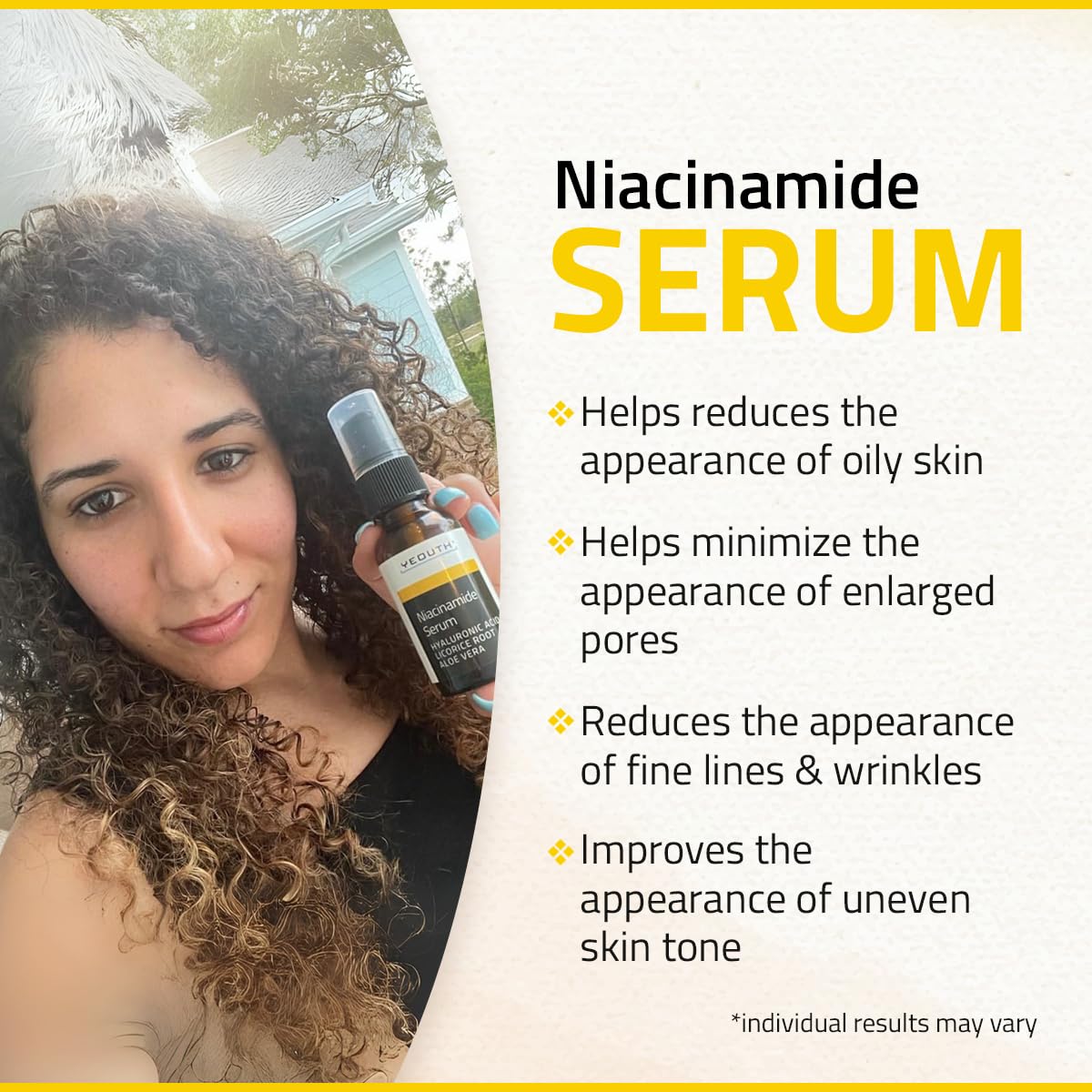 Niacinamide Serum 10% with Hyaluronic Acid & Aloe Vera | Hydrating B3 Face Serum for Even-Toned Skin - 2oz