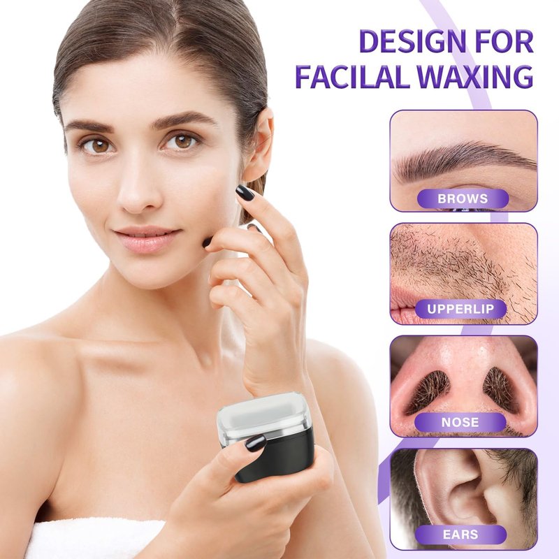 Wax Warmer Kit For Hair Removal, Professional Waxing Kit with 50pcs Waxing Sticks Single Wax Warmer Electric Heater For Women & Men, Facial Skin Body SPA Salon Equipment