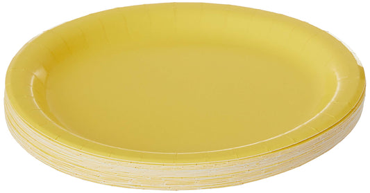 Creative Converting Touch of Color 24 Count Paper Dessert Plates, Mimosa, 6.75 inches