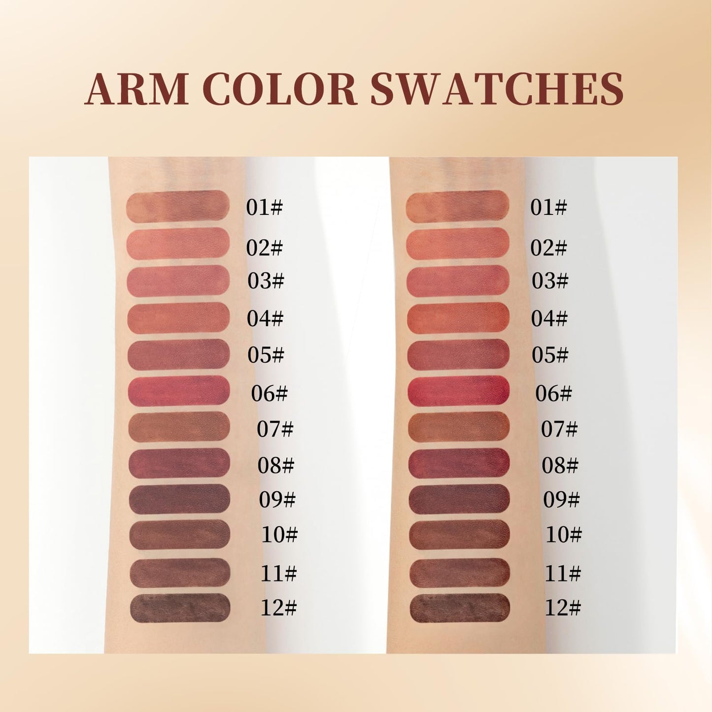 Aseawave Matte Lip Liner Set, 12 Colors Brown Tone Natural Lip Makeup, Ultra Fine Lip Liner & Eyeliner Set, Creamy, Long Lasting, High Pigmented Pencil, Various Shades of Brown