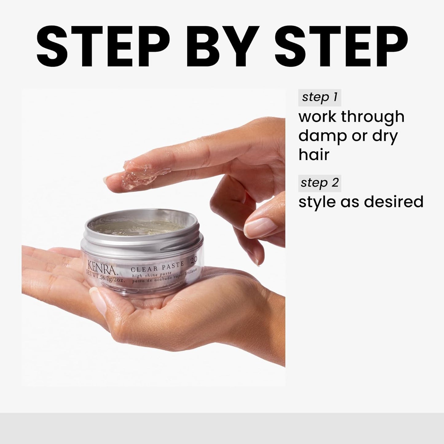 Kenra Clear Paste 20 - High Shine Texturizing Styler for All Hair Types | Strong Hold & Control