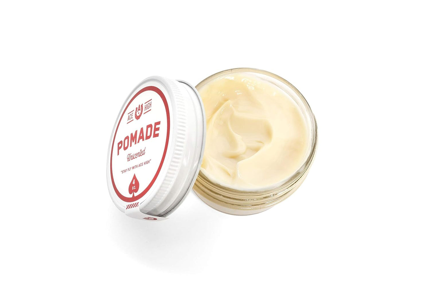 Ace High Pomade - Strong Hold, Natural Shine, Water-Based | 4oz Unscented