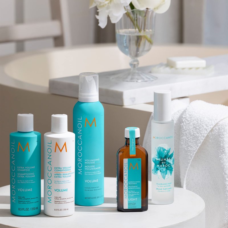 Moroccanoil Extra Volume Shampoo and Conditioner Bundle, 8.5 Fl. Oz Set