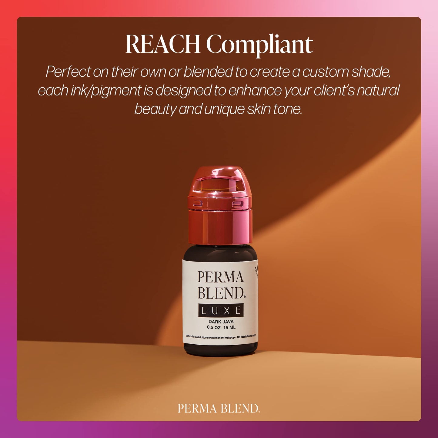 Perma Blend Luxe - Dark Java - Vegan Lip Tattoo Ink - Warm Brown Microblading Pigment with Medium-High Opacity - for Lip Blush & Permanent Makeup - Cruelty-Free (0.5 oz)