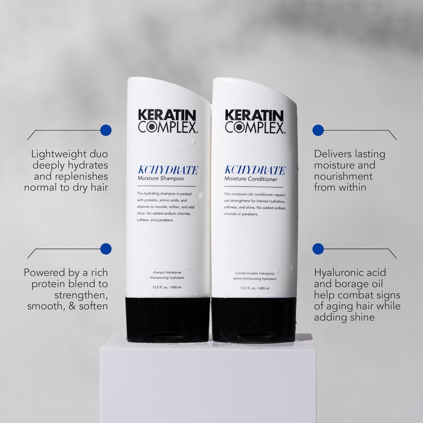 Keratin Complex Hydrating Shampoo - 33.8oz | Moisturizing Formula for Soft, Healthy Hair