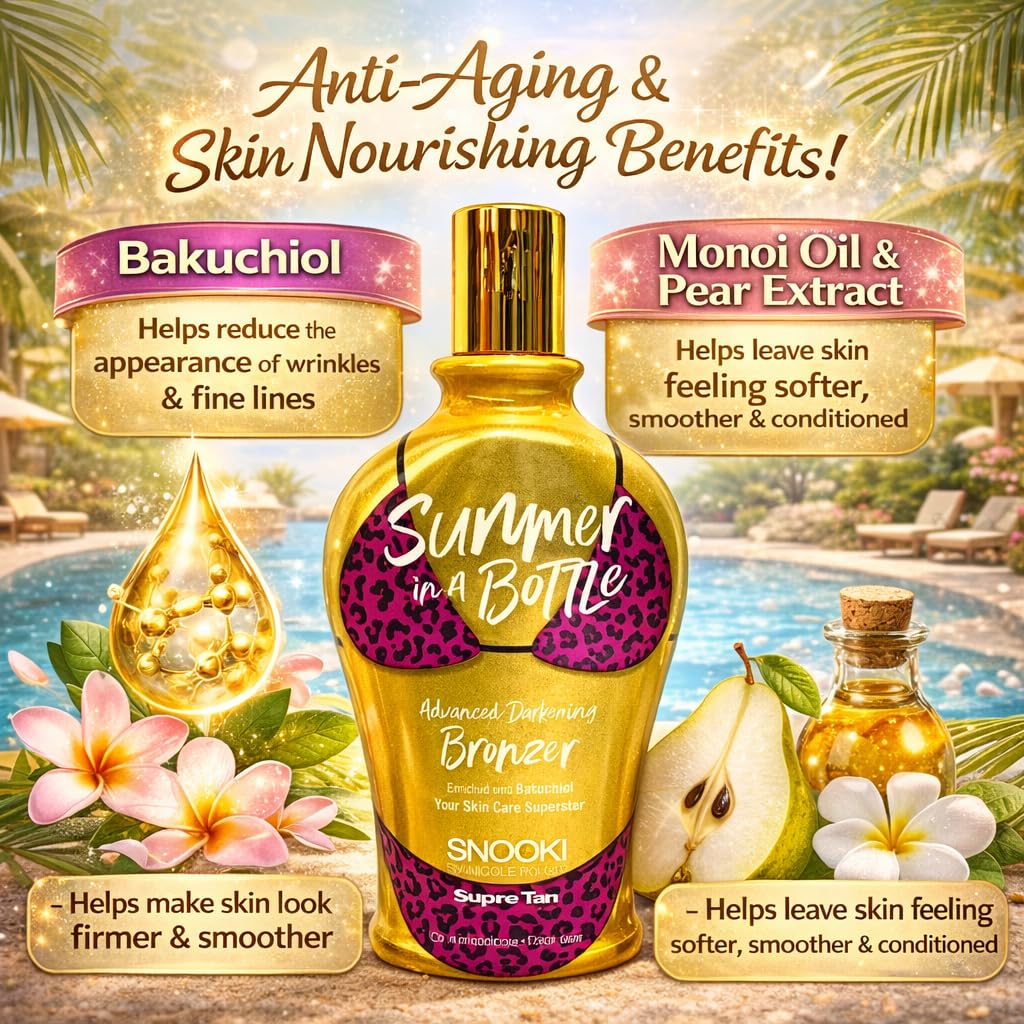Snooki Summer in a Bottle Advanced Darkening Bronzer Tanning Lotion 12 oz