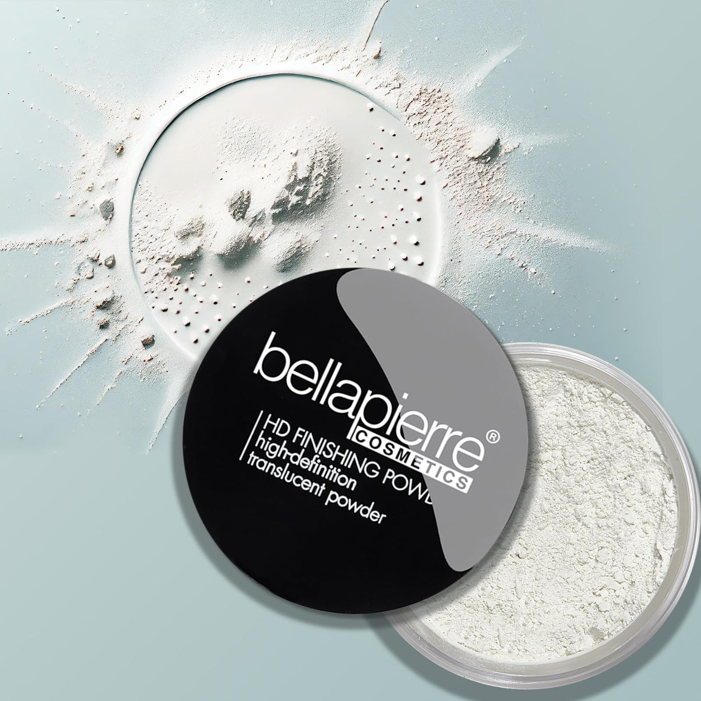Bellapierre HD Finishing Powder Translucent – Mica-Based Mattifying Setting Powder, Silky Shine-Free Finish, Lightweight Baking Powder, Non-Toxic & Paraben-Free – 0.23 oz