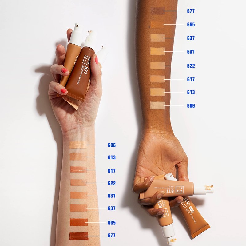 3INA The Tinted Moisturizer SPF 30 – Tinted Face Moisturizer for Women with Hyaluronic Acid – Light to Medium Coverage Foundation – 622 – 1.01 oz