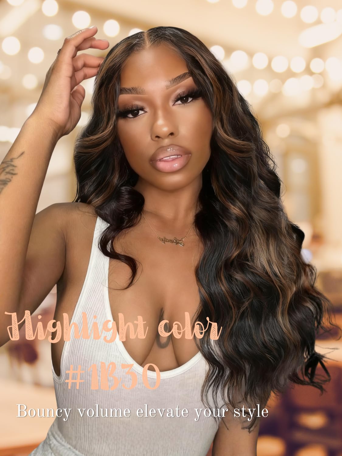 Thick 12A Remy Hair F1B/30 Highlight Honey Blonde Balayage Colored 2 Tone Single Wavy Bundle 12 Inch