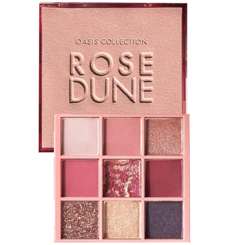 Oasis Collection Eyeshadow Palette - Versatile Matte & Shimmery Shades | Rose Dune Sands
