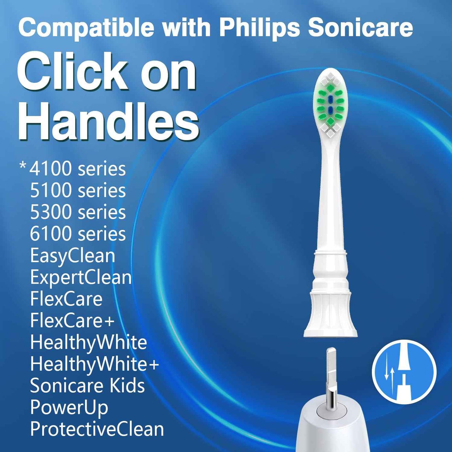 Lanveda Replacement Toothbrush Heads Compatible with Philips Sonicare Replacement Heads, Replacement Brush Head Compatible with Phillips Sonicare 4100 5100 5300 6100 Electric Toothbrush, 16 Pack