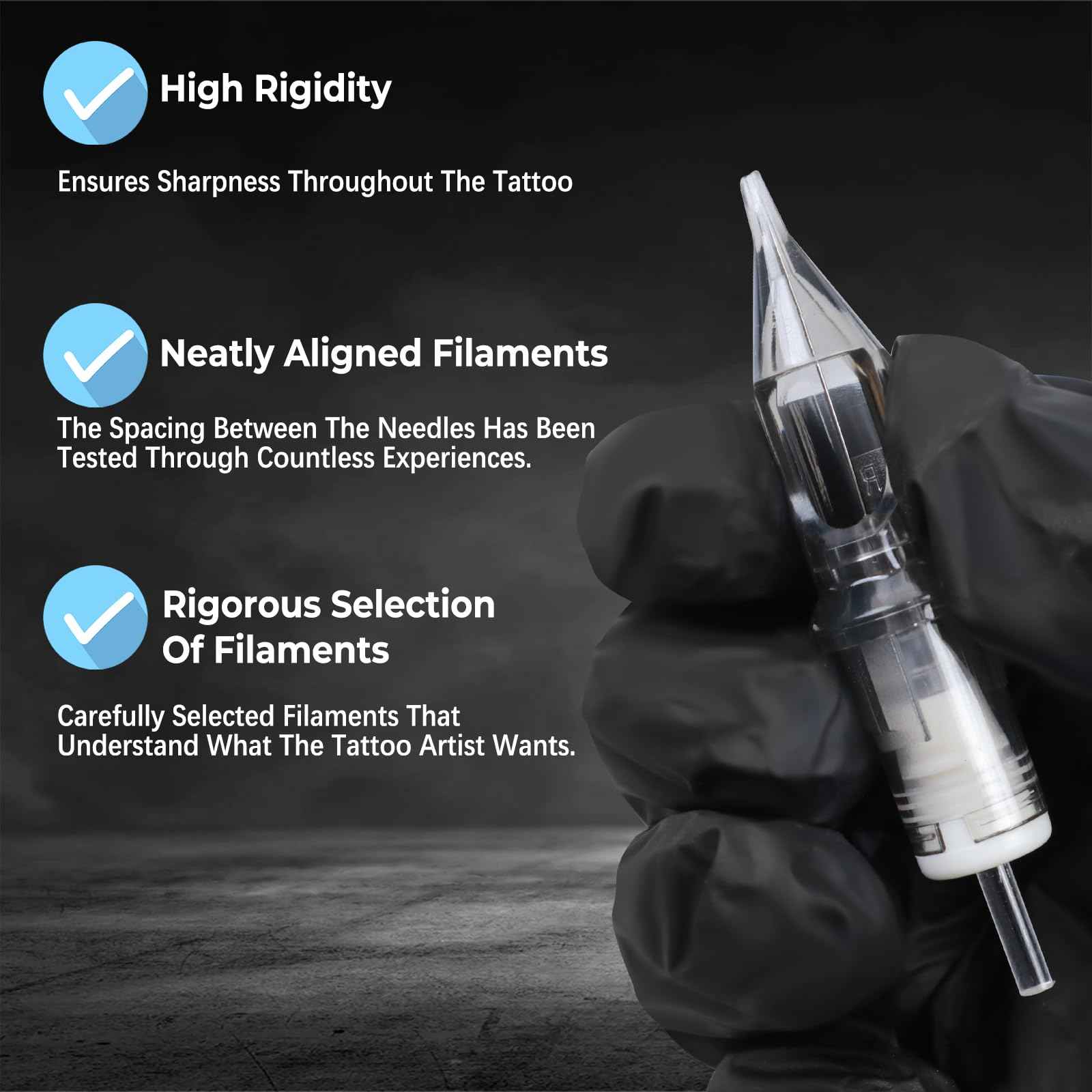 EIPTWH 50PCS Assorted Tattoo Cartridges Needles,#12RL RS M1 Round Shader Mixed Size Tattoo Gun Cartridges Needles-5x(1RL 3RL 5RL 7RL 3RS 5RS 7RS 5M1 7M1 9M1) Disposable Tattoo Needles with Membrane