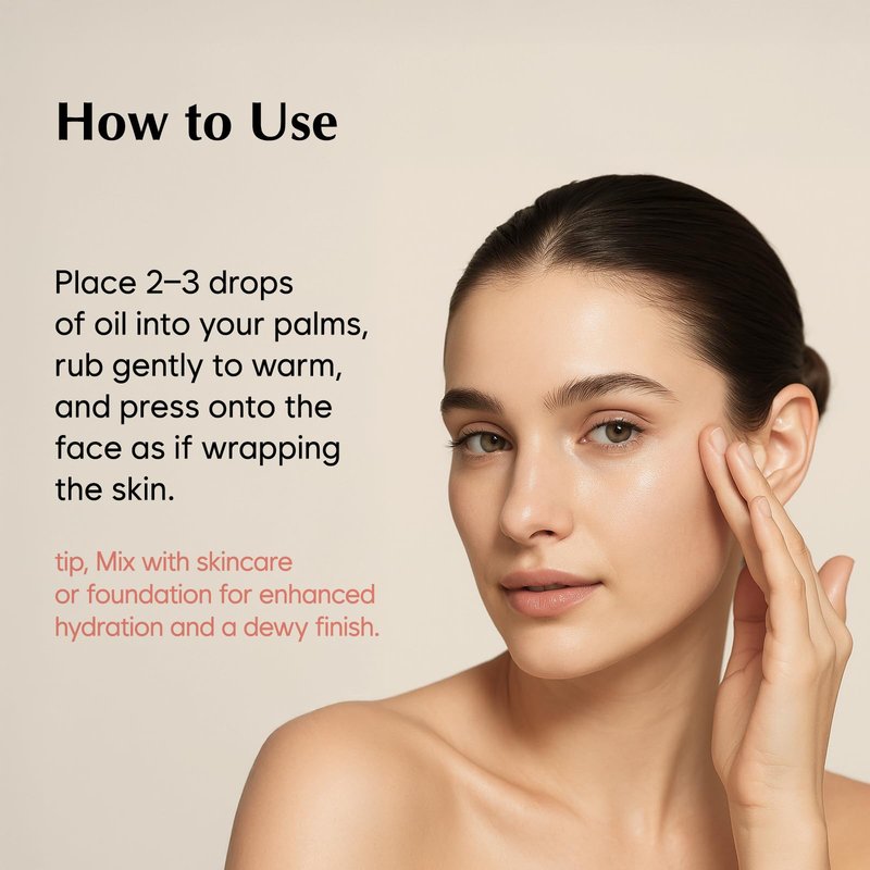 MIDHA Rice Facial Oil 30ml for skin moisturizing, deep, intense and immediate hydration and quick absorption with non greasy light oil like as rice bran oil