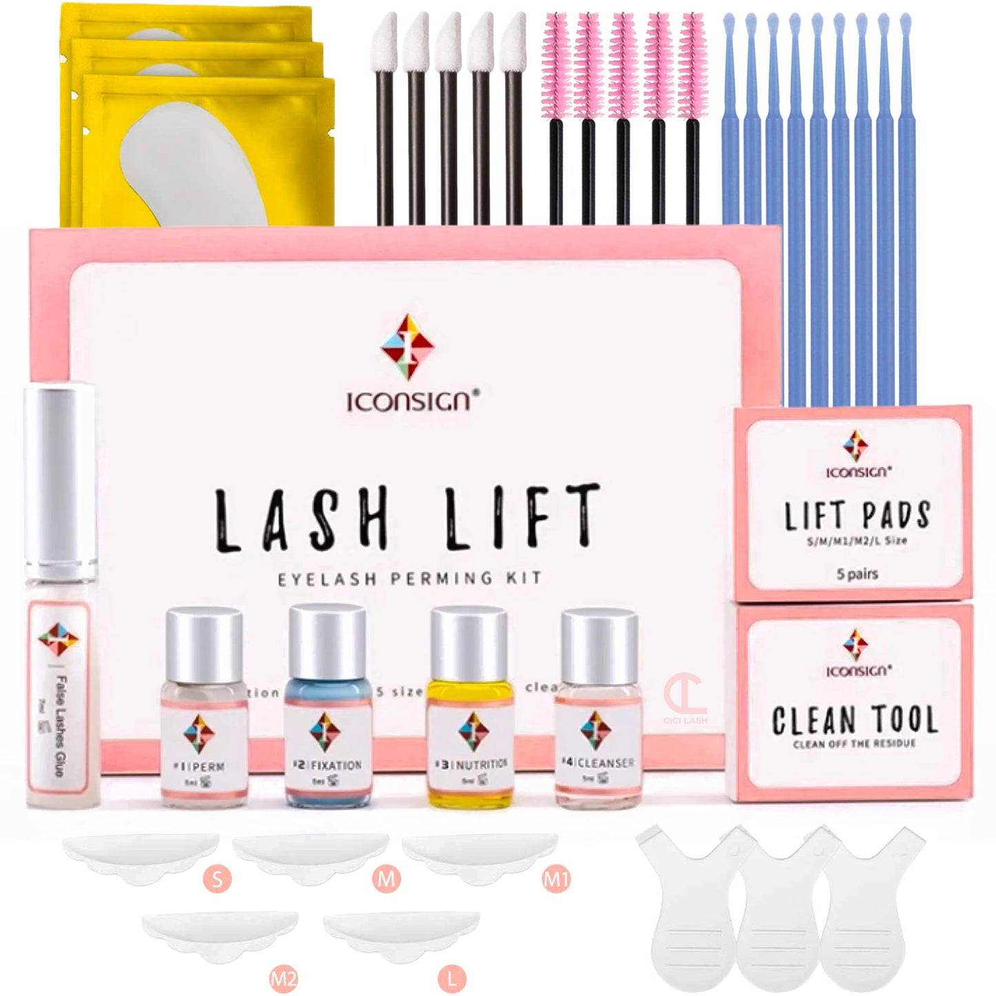 Lash Lift Kit for Eyelash Perm | Professional Instant Perming, Lifting & Curling for Eyelashes | Semi-Permanent Salon & DIY Home Use | Upgraded Glue | Includes Eye Shields, Pads, and Accessories