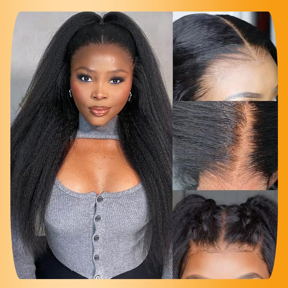 QTHAIR 18A Kinky Straight Lace Closure (14inch) 4x4 Free Part 150% Density Top Swiss Lace Natural Straight Human Hair Closure with Baby Hair