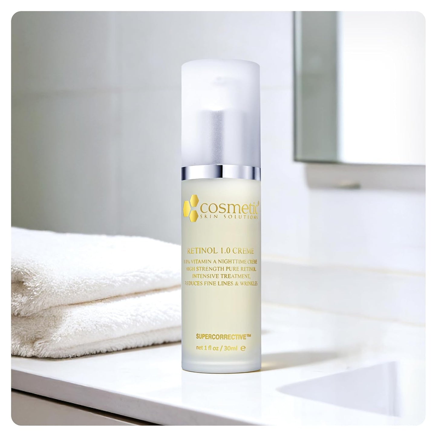 Retinol 1.0 Crème - Anti-Aging Moisturizer for Face & Neck | Hydrating Night Cream with Vitamin A, E, B5, Hyaluronic Acid & Ceramides - 1 fl oz