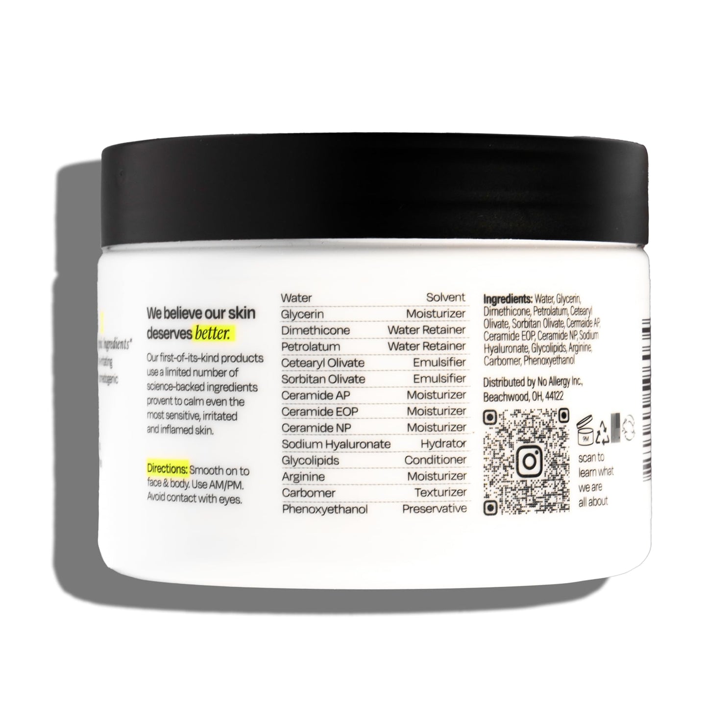 Untoxicated Moisturizing Cream - Facial Moisturizer & Body Cream for Sensitive Skin and NEA Approved for Eczema Relief - Ceramides & Hyaluronic Acid with No Common Irritants