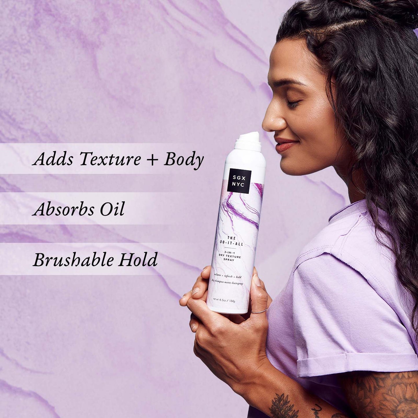 SGX NYC The Do It All 3-in-1 Dry Texture Spray - Versatile Dry Shampoo and Hairspray for Refreshed Hair - Dry Texture Spray for Hair Volume - 2 pc