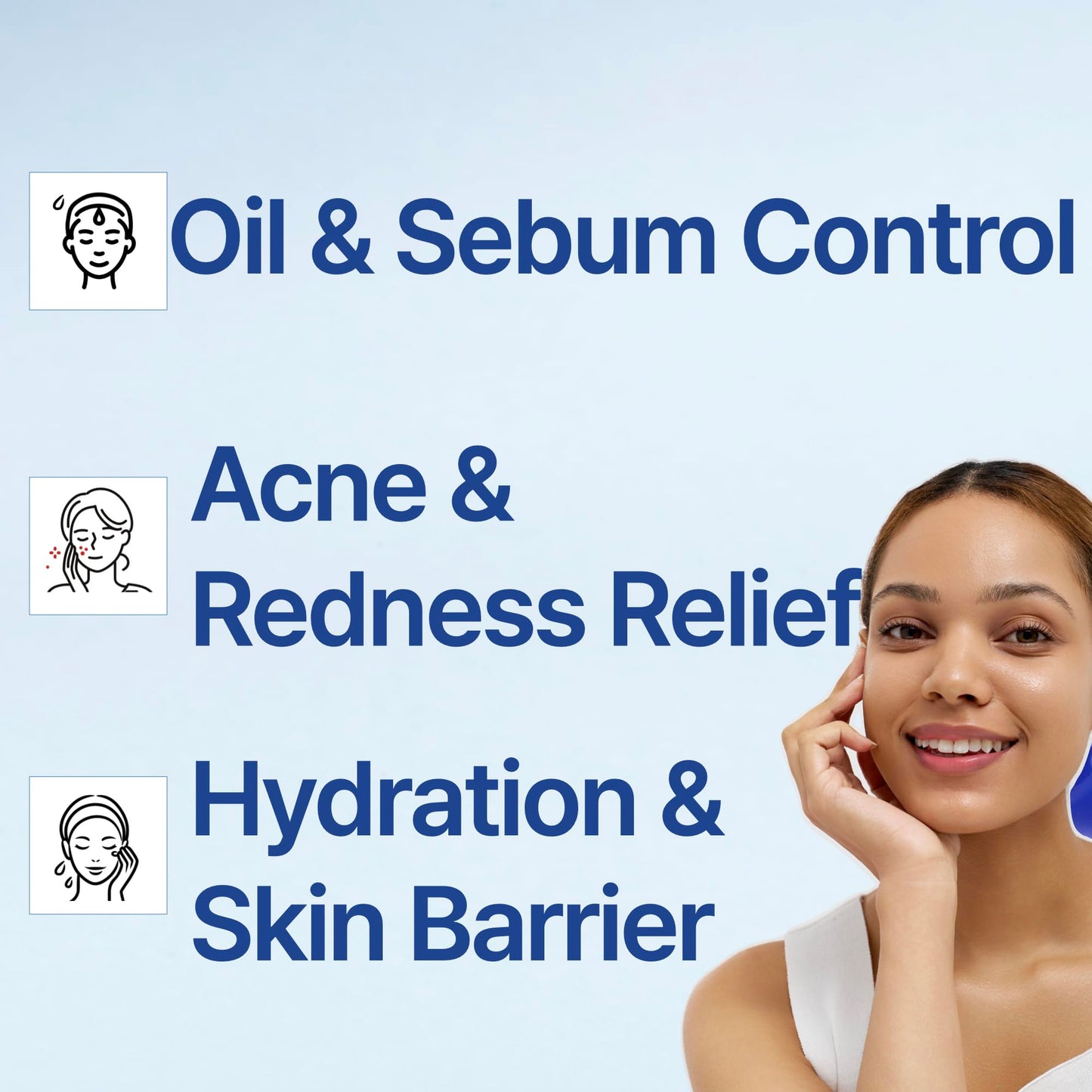 ISOI ACNI Dr. 1st Control Toner, Plant-Based Soothing Acne Toner for Face, for Oily & Sensitive Skin, Total Sebum Care & Refreshing Hydration with Cooling Effect, Korean Skin Care (4.39 fl.oz/130ml)