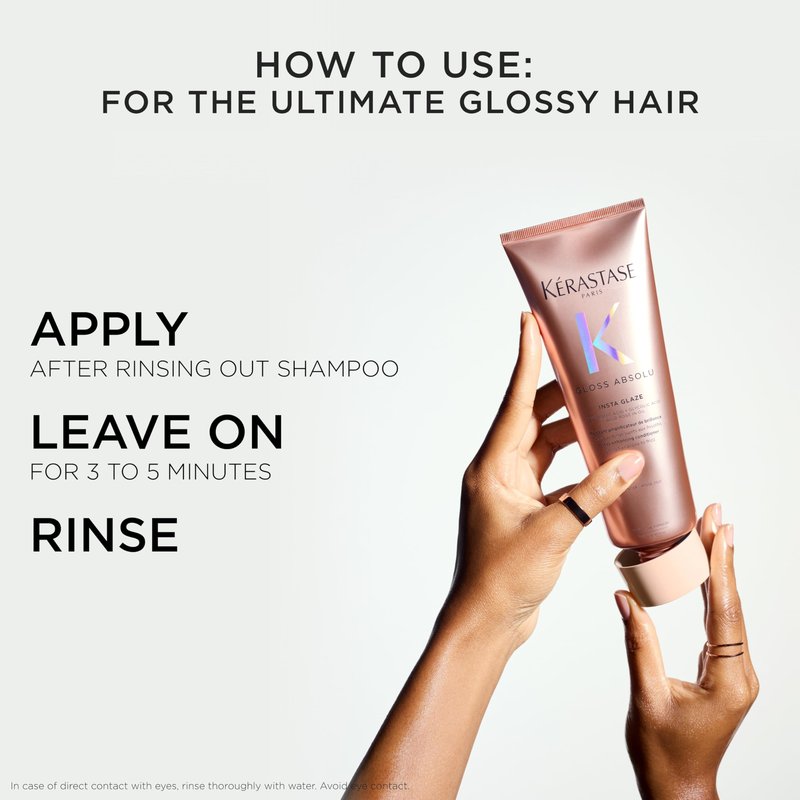 Kerastase Gloss Absolu High-Shine Anti-Frizz Conditioner - Deeply Hydrates & Detangles, Instantly Softens, For Glossy & Bouncy Hair, 2.53 Fl Oz, Travel Size