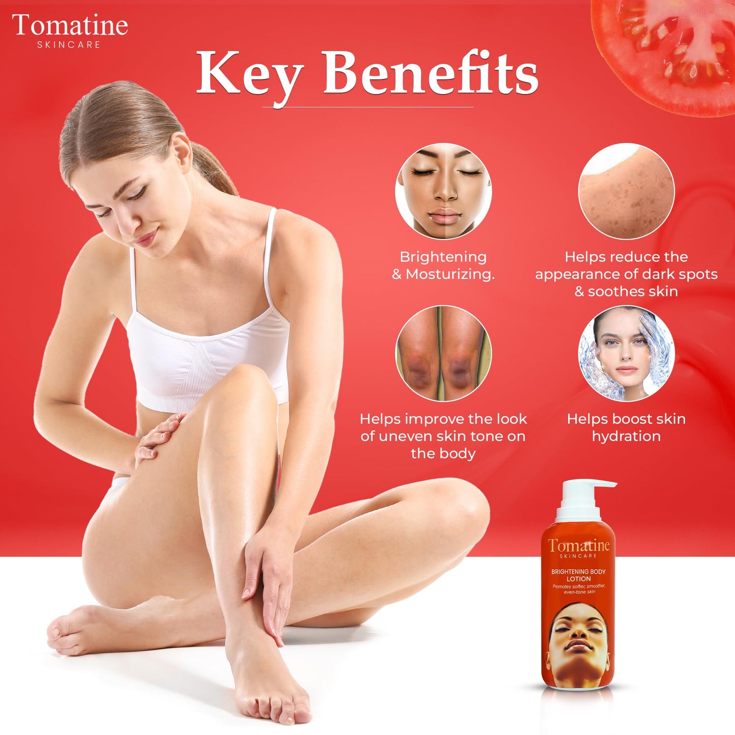 Tomatine Lightening Body Lotion 400ml - Formulate to Hydrate and Moistures Skin, Lightening Properties