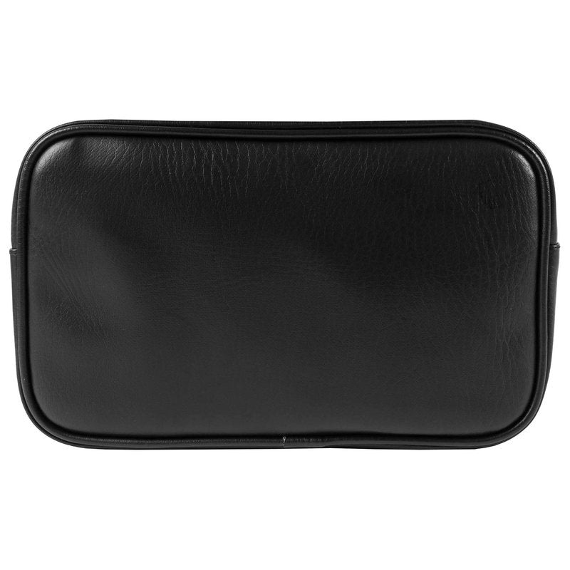 SHANY Dopp Kit and Travel Toiletry Bag – Zippered Faux Leather Grooming Organizer with 2 Internal and 1 External Pockets – Black PU, 11.000" X 8.000" X 3.000", (SH-NT1005-BK)
