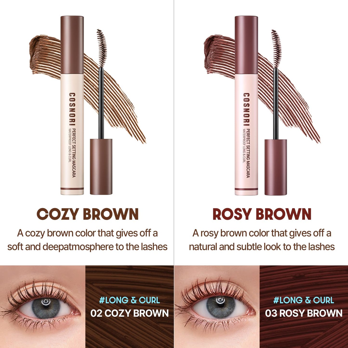 Perfect Setting Waterproof Mascara - Volumizing Black Formula for Thicker, Curling Lashes | 0.24 fl. oz.